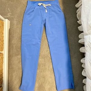 Womens XS FIGS cargo scrub pants- ceil blue